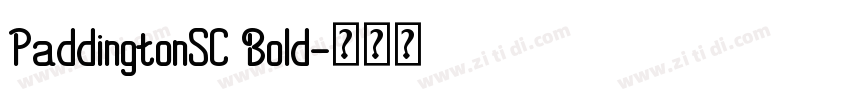 PaddingtonSC Bold字体转换